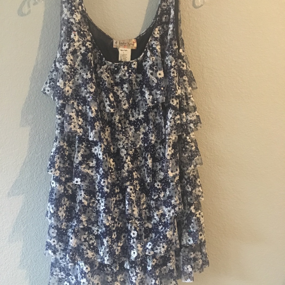 Ruffle, glitz , and comfortable short sleeve top